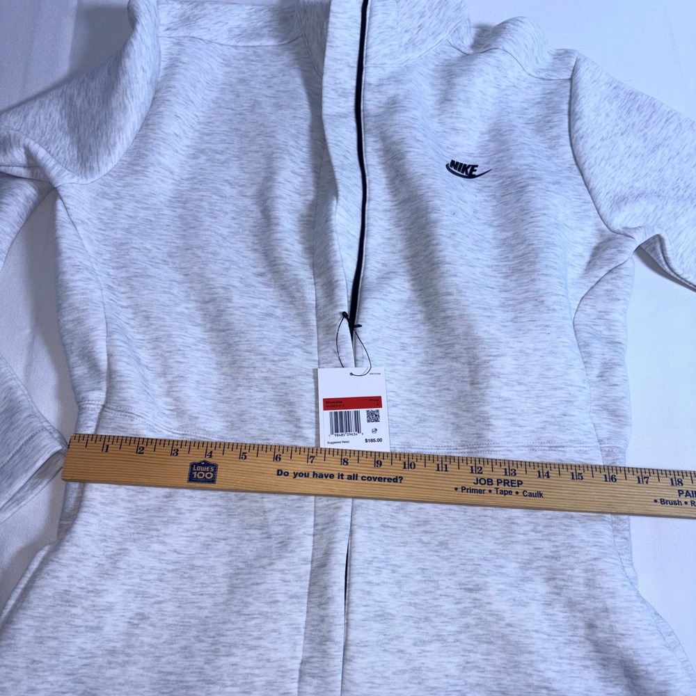 Nike Tech Fleece Jumpsuit large Grey New Full Zip Mock Neck Long Sleeve Sporty - Picture 10 of 11